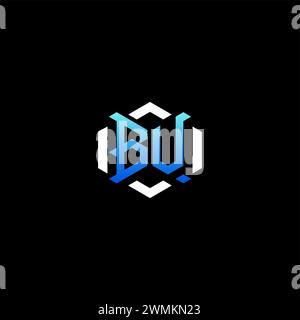 BV initial gaming concept ideas for esport team, twitch, streamer and gamer Stock Vector