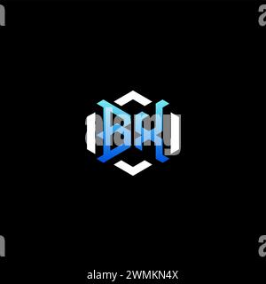 BX initial gaming concept ideas for esport team, twitch, streamer and gamer Stock Vector