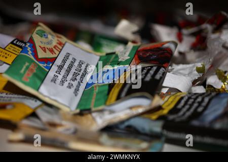 Rolling tobacco for making joints cigarettes close up background big size high quality printings Stock Photo