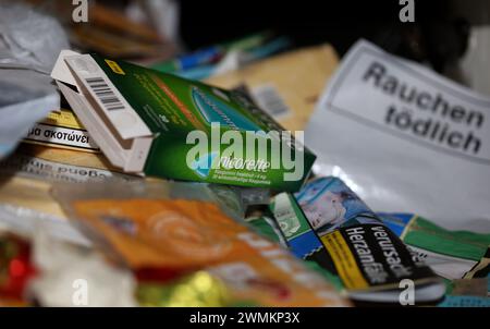 Rolling tobacco for making joints cigarettes close up background big size high quality printings Stock Photo