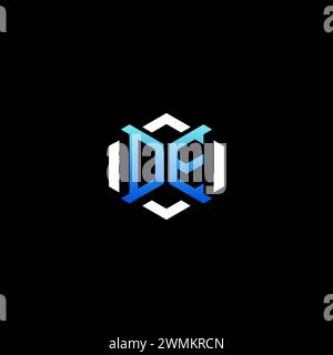 DE initial gaming concept ideas for esport team, twitch, streamer and gamer Stock Vector
