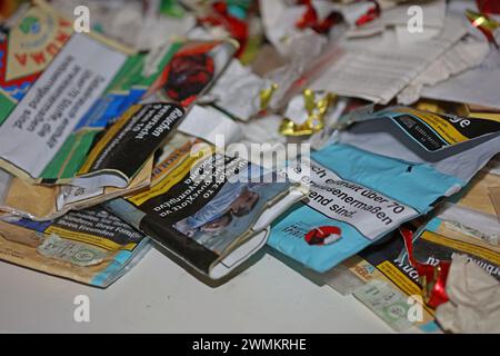 Rolling tobacco for making joints cigarettes close up background big size high quality printings Stock Photo