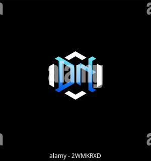 DN initial gaming concept ideas for esport team, twitch, streamer and gamer Stock Vector