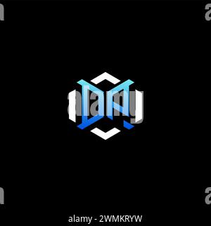 DP initial gaming concept ideas for esport team, twitch, streamer and gamer Stock Vector