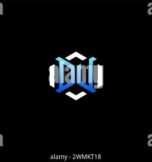 DU initial gaming concept ideas for esport team, twitch, streamer and gamer Stock Vector