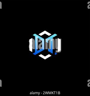 DT initial gaming concept ideas for esport team, twitch, streamer and gamer Stock Vector