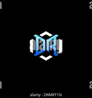 DR initial gaming concept ideas for esport team, twitch, streamer and gamer Stock Vector