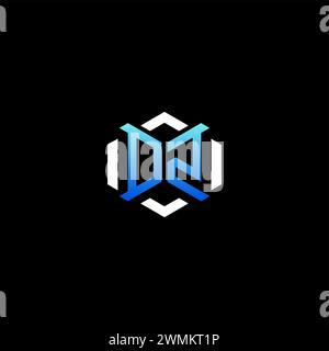 DZ initial gaming concept ideas for esport team, twitch, streamer and gamer Stock Vector