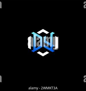 DY initial gaming concept ideas for esport team, twitch, streamer and gamer Stock Vector
