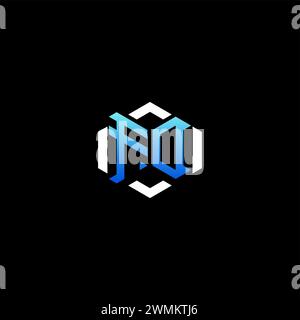 FD initial gaming concept ideas for esport team, twitch, streamer and gamer Stock Vector