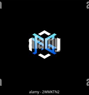 FG initial gaming concept ideas for esport team, twitch, streamer and gamer Stock Vector