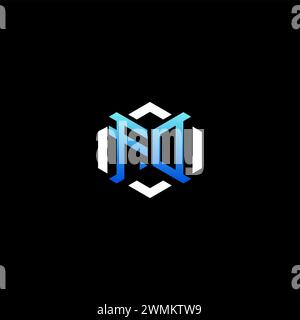 FO initial gaming concept ideas for esport team, twitch, streamer and gamer Stock Vector