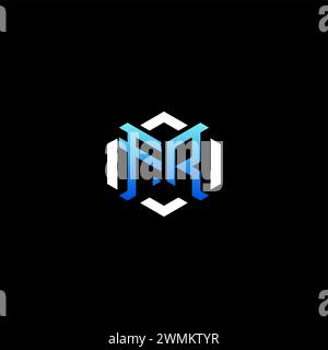 FR initial gaming concept ideas for esport team, twitch, streamer and gamer Stock Vector