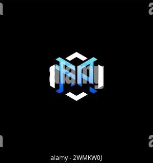 FP initial gaming concept ideas for esport team, twitch, streamer and gamer Stock Vector