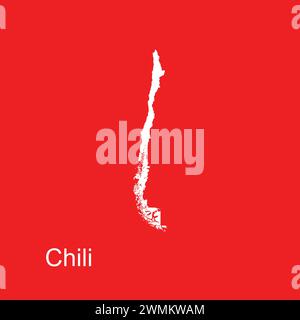 Chile map icon vector illustration design Stock Vector