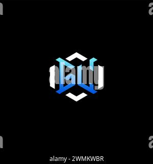 GL initial gaming concept ideas for esport team, twitch, streamer and gamer Stock Vector