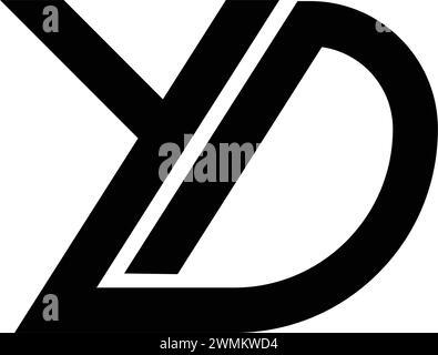 YD letter logo icon vector illustration design Stock Vector