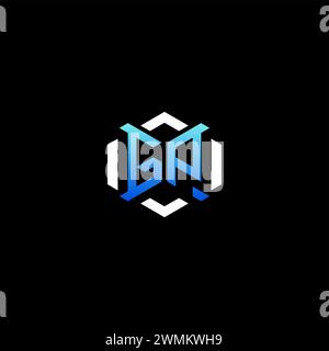 GP initial gaming concept ideas for esport team, twitch, streamer and gamer Stock Vector