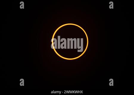 Annular Solar Eclipse - Ring of Fire Stock Photo
