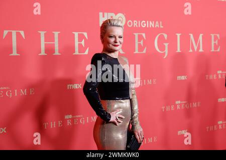 New York, United States. 26th Feb, 2024. Martha Plimpton arrives on the red carpet at HBO's 'The Regime' New York Premiere at American Museum of Natural History on Monday, February 26, 2024 in New York City. Photo by John Angelillo/UPI Credit: UPI/Alamy Live News Stock Photo