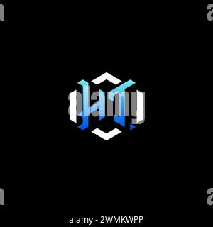 HT initial gaming concept ideas for esport team, twitch, streamer and gamer Stock Vector