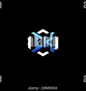IK initial gaming concept ideas for esport team, twitch, streamer and gamer Stock Vector