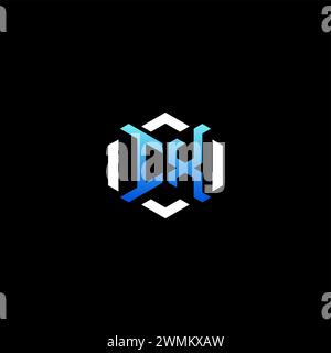 IX initial gaming concept ideas for esport team, twitch, streamer and gamer Stock Vector