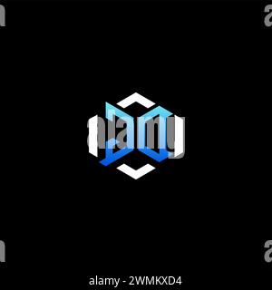 JD initial gaming concept ideas for esport team, twitch, streamer and gamer Stock Vector