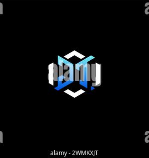 JT initial gaming concept ideas for esport team, twitch, streamer and gamer Stock Vector