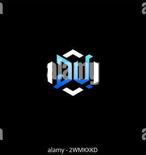 JV initial gaming concept ideas for esport team, twitch, streamer and gamer Stock Vector