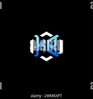 KB initial gaming concept ideas for esport team, twitch, streamer and gamer Stock Vector
