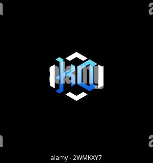 KD initial gaming concept ideas for esport team, twitch, streamer and gamer Stock Vector