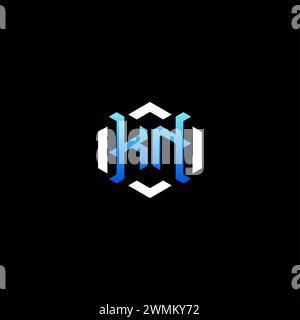 KN initial gaming concept ideas for esport team, twitch, streamer and gamer Stock Vector