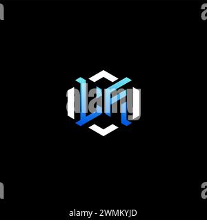 LF initial gaming concept ideas for esport team, twitch, streamer and gamer Stock Vector