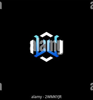 LL initial gaming concept ideas for esport team, twitch, streamer and gamer Stock Vector