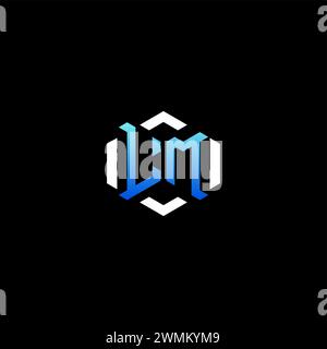 LM initial gaming concept ideas for esport team, twitch, streamer and gamer Stock Vector