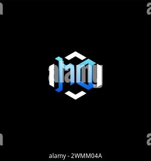 MD initial gaming concept ideas for esport team, twitch, streamer and gamer Stock Vector