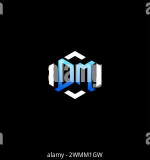 OM initial gaming concept ideas for esport team, twitch, streamer and gamer Stock Vector