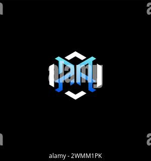 PA initial gaming concept ideas for esport team, twitch, streamer and gamer Stock Vector
