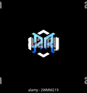 PR initial gaming concept ideas for esport team, twitch, streamer and gamer Stock Vector