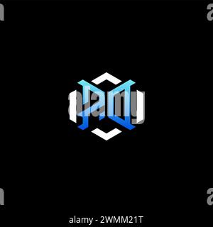 PO initial gaming concept ideas for esport team, twitch, streamer and gamer Stock Vector