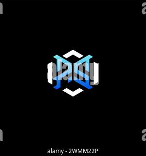 PS initial gaming concept ideas for esport team, twitch, streamer and gamer Stock Vector