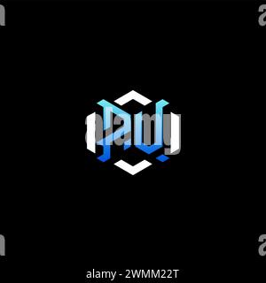 PV initial gaming concept ideas for esport team, twitch, streamer and gamer Stock Vector