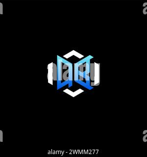 QB initial gaming concept ideas for esport team, twitch, streamer and gamer Stock Vector