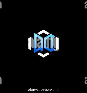 QD initial gaming concept ideas for esport team, twitch, streamer and gamer Stock Vector