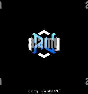 RL initial gaming concept ideas for esport team, twitch, streamer and gamer Stock Vector