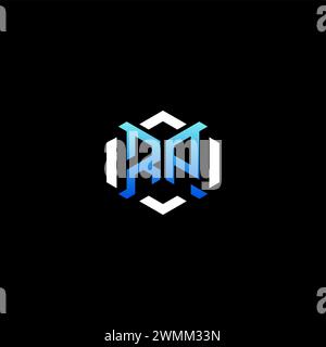 RP initial gaming concept ideas for esport team, twitch, streamer and gamer Stock Vector