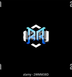 RR initial gaming concept ideas for esport team, twitch, streamer and gamer Stock Vector