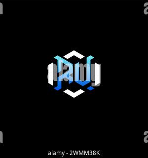 RV initial gaming concept ideas for esport team, twitch, streamer and gamer Stock Vector