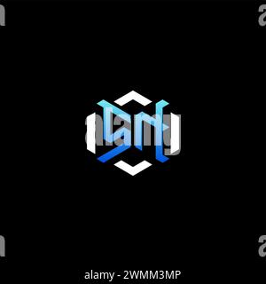 SN initial gaming concept ideas for esport team, twitch, streamer and gamer Stock Vector